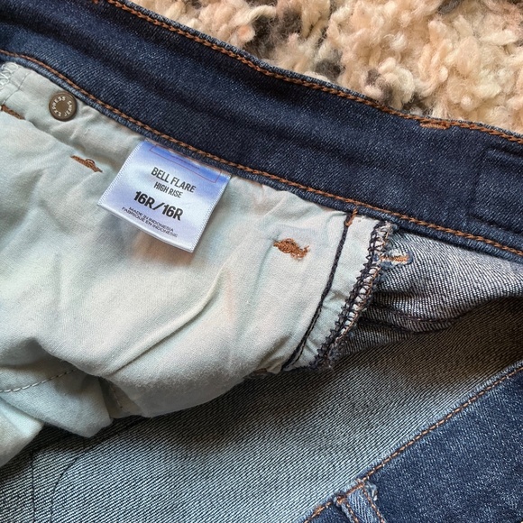 Express bell flare jeans size 16r - Picture 6 of 6
